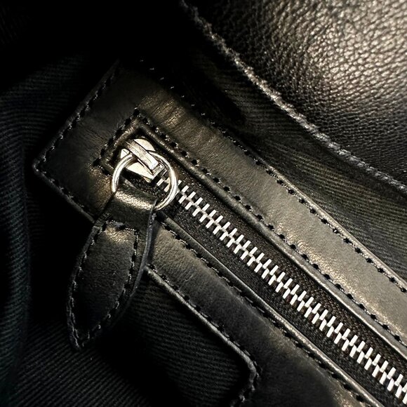 RALPH LAUREN Purple Label Nappa Stirrup Hobo Bag • black leather, silver - Picture 9 of 15